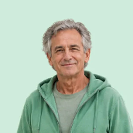 Man in een groen vest